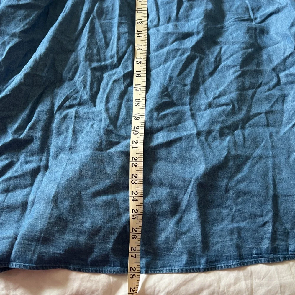 Rebecca Minkoff Off Shoulder Dress – Coastal Boho Tencel, Flowy Denim Look - Picture 7 of 7